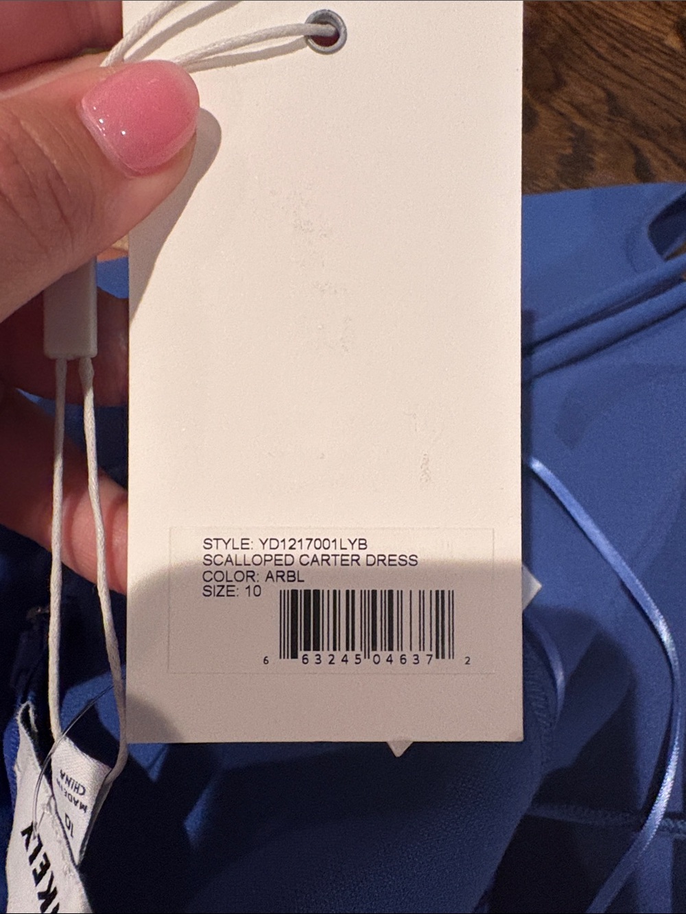 Likely Periwinkle Blue Dress with Scalloped Edge - Picture 5 of 5